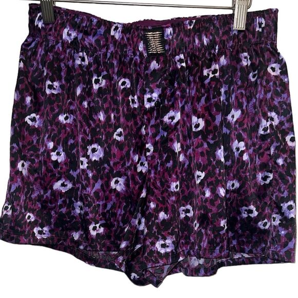 ✨Savage X Fenty Purple Satin Sz Medium Boxers In Plum Potion Runnin’ Wild Print✨ - Picture 5 of 9